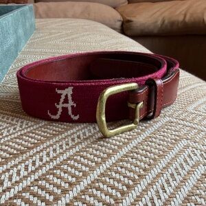 Smathers and Branson Alabama Belt with Gold Buckle